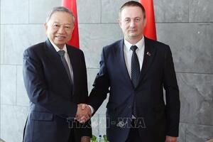 Tổng Bí thư Tô Lâm hội kiến Thủ tướng Belarus Aleksandr Turchin