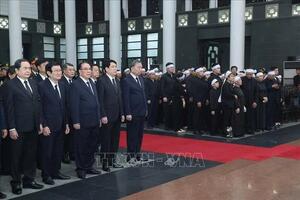 Cử hành trọng thể Lễ truy điệu và đưa tang nguyên Chủ tịch nước Trần Đức Lương