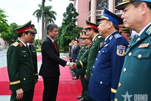 Đại tướng Phan Văn Giang chủ trì lễ đón Bộ trưởng Quốc phòng Singapore