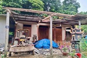Hàng chục nhà dân ở xã biên giới Hà Tĩnh bị tốc mái do hoàn lưu bão số 3