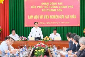 Phó Thủ tướng Bùi Thanh Sơn làm việc với Viện Nghiên cứu hạt nhân tại Lâm Đồng