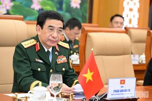Đại tướng Phan Văn Giang hội đàm với Bộ trưởng Quốc phòng Indonesia
