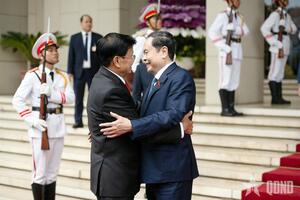 Chủ tịch Quốc hội Trần Thanh Mẫn tiếp xã giao Tổng Bí thư, Chủ tịch nước Lào