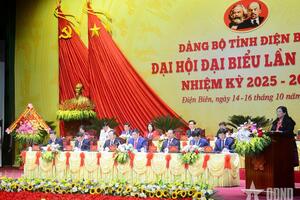 Khai mạc Đại hội đại biểu Đảng bộ tỉnh Điện Biên lần thứ XV, nhiệm kỳ 2025 - 2030