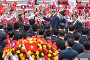Tổng Bí thư Tô Lâm chủ trì Lễ đón Tổng Bí thư, Chủ tịch nước Lào thăm cấp Nhà nước tới Việt Nam