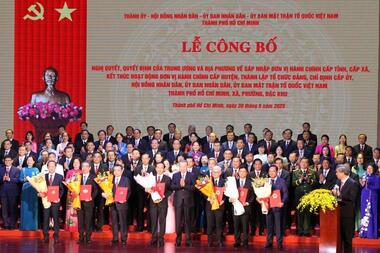 Công bố bộ máy lãnh đạo mới của TP. Hồ Chí Minh sau sáp nhập