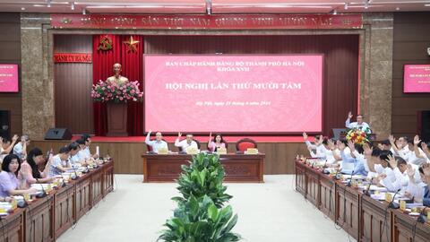Sáng nay, diễn ra Hội nghị 19 BCH Đảng bộ TP Hà Nội