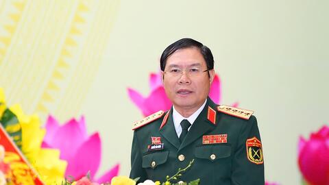 Đại tướng Nguyễn Tân Cương thăm chính thức Lào