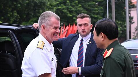 Đại tướng Nguyễn Tân Cương hội kiến Tư lệnh Bộ tư lệnh Thái Bình Dương (Hoa Kỳ)