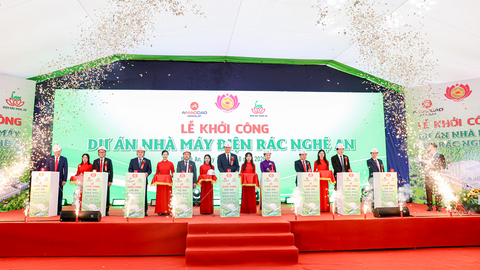 Khởi công dự án Nhà máy điện rác Nghệ An