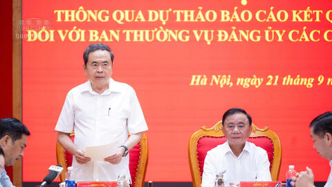 Thông qua Dự thảo báo cáo kết quả kiểm tra, giám sát đối với Ban Thường vụ Đảng ủy các cơ quan Đảng Trung ương