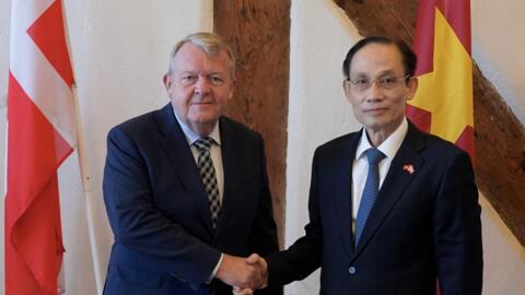 Bộ trưởng Ngoại giao Lê Hoài Trung gặp Bộ trưởng Ngoại giao Đan Mạch Lars Løkke Rasmussen