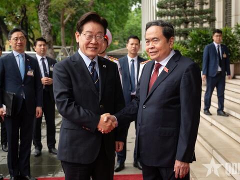 Chủ tịch Quốc hội Trần Thanh Mẫn hội kiến Tổng thống Hàn Quốc Lee Jae Myung