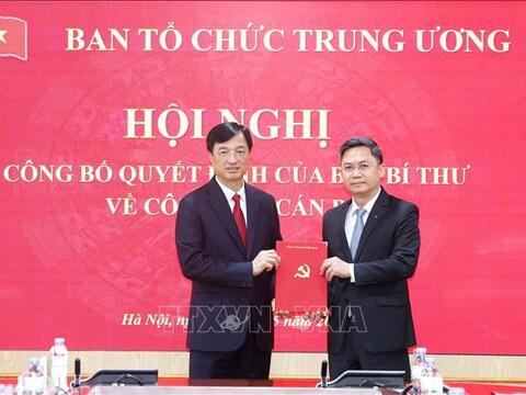 Đồng chí Hà Minh Hải giữ chức Phó trưởng ban Tổ chức Trung ương