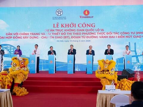 Chủ tịch Quốc hội Trần Thanh Mẫn dự lễ khởi công Dự án mở rộng quốc lộ 1A