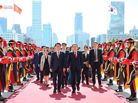 Chủ tịch Quốc hội Hàn Quốc Cho Jeong Sik chủ trì Lễ đón trọng thể Chủ tịch Quốc hội Trần Thanh Mẫn