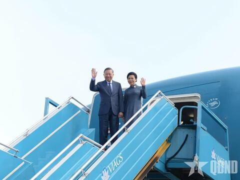 Tổng Bí thư, Chủ tịch nước Tô Lâm cùng phu nhân lên đường thăm Liên bang Nga, thăm Cộng hòa Pháp và dự Hội nghị thượng đỉnh Không gian vũ trụ