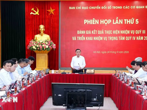 Thường trực Ban Bí thư Trần Cẩm Tú chủ trì Phiên họp Ban chỉ đạo chuyển đổi số trong các cơ quan Đảng