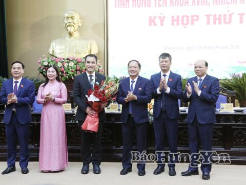 Đồng chí Phạm Bảo Sơn được bầu giữ chức Phó chủ tịch UBND tỉnh Hưng Yên