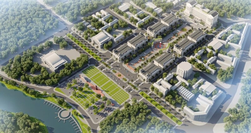 Phối cảnh Dự án khu đô thị mới, phố đi bộ trung tâm phường Phan Đình Phùng