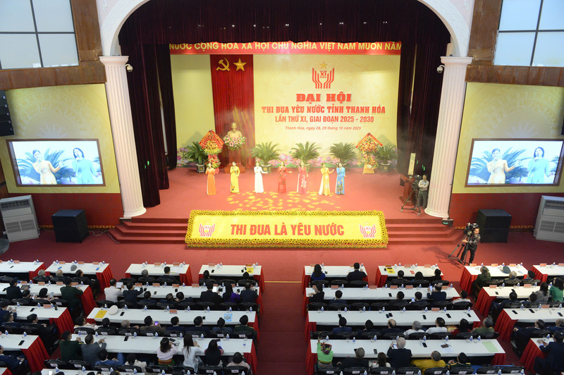 Toàn cảnh Đại hội Thi đua yêu nước tỉnh Thanh Hóa lần thứ XI, giai đoạn 2025-2030. Ảnh: Minh Hiếu