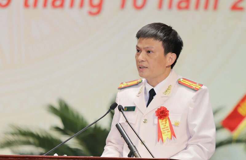 Thượng tá Lê Trọng Tài, Trưởng phòng Cảnh sát phòng cháy, chữa cháy và cứu nạn, cứu hộ, Công an tỉnh Thanh Hóa. Ảnh: Minh Hiếu