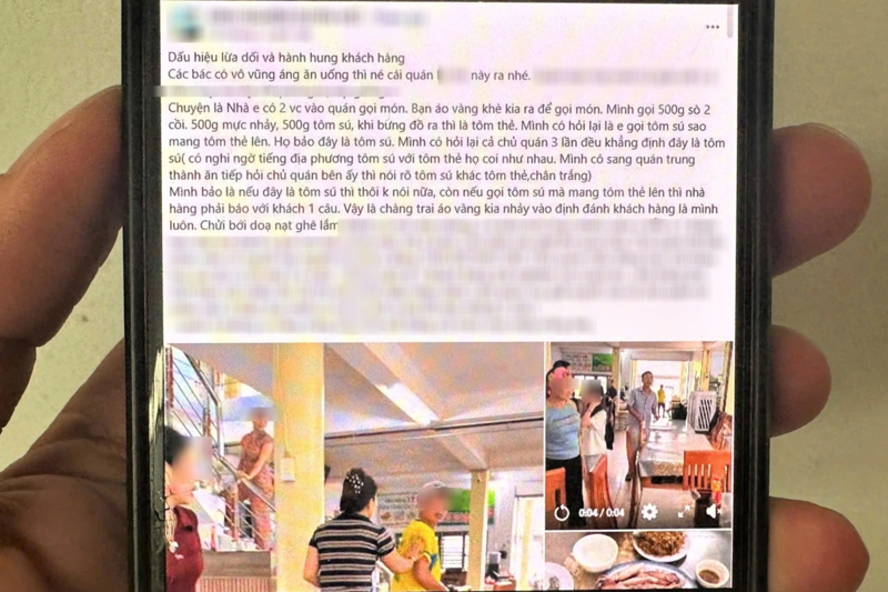 Trước đó nhà hàng này bị phản ánh có dấu hiệu phục vụ món ăn không đúng với yêu cầu của khách. Ảnh: FB