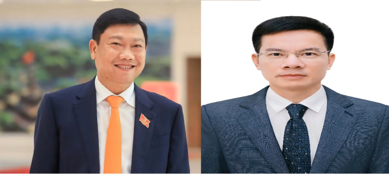 Ông Đỗ Anh Tuấn, Ủy viên Ban Thường vụ Thành ủy, Chủ nhiệm Ủy ban Kiểm tra Thành ủy Hà Nội (trái) và ông Bùi Duy Cường, Ủy viên Ban chấp hành Đảng bộ thành phố, Giám đốc Sở Nông nghiệp và Môi trường Hà Nội (phải). Ảnh: H.N