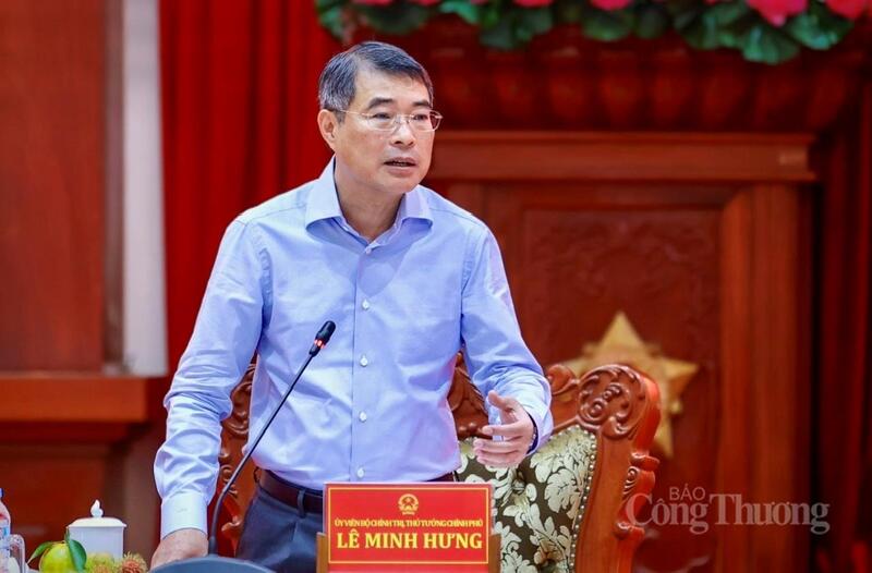 Thủ tướng Chính phủ Lê Minh Hưng, phát biểu kết luận tại buổi làm việc.