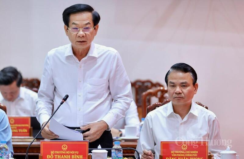 Bộ trưởng Bộ Nội vụ Đỗ Thanh Bình phát biểu về các giải pháp nâng cao hiệu quả vận hành chính quyền địa phương hai cấp.