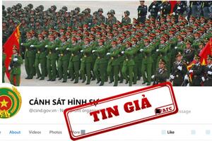 Trang fanpage “Cảnh Sát Hình Sự” giả mạo kênh thông tin của bộ Công an