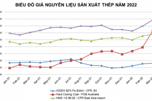 Hai tháng đầu năm 2022: Sản xuất và tiêu thụ thép tăng trưởng tích cực