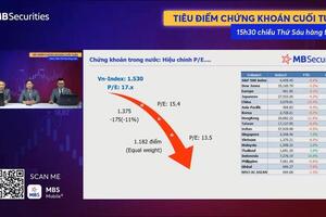 Kinh tế trưởng MBS: "Trong điều kiện bình thường, P/E thị trường quanh mức 15 lần thì đó chính là đáy"