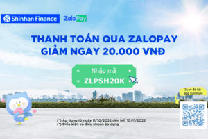 Thanh toán qua ZaloPay, giảm ngay 20.000 đồng
