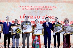 Hà Nội tiếp tục dẫn đầu với 66 nghệ nhân được vinh danh là Nghệ nhân Nhân dân, Nghệ nhân Ưu tú