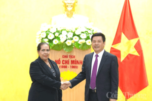 Bộ trưởng Nguyễn Hồng Diên tiếp xã giao Đại sứ Timor-Leste (Đông Timo) tại Việt Nam