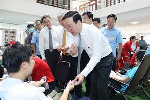 Chủ tịch nước Võ Văn Thưởng dự Lễ phát động Tháng nhân đạo quốc gia