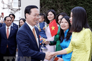 Chủ tịch nước thăm Đại sứ quán và cộng đồng người Việt tại Anh