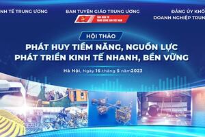 Sáng 16/5 diễn ra Hội thảo: “Phát huy tiềm năng, nguồn lực, phát triển kinh tế nhanh, bền vững”