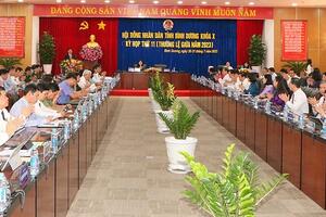 Kỳ họp thứ 11 của HĐND Bình Dương khóa X thông qua nhiều nội dung quan trọng