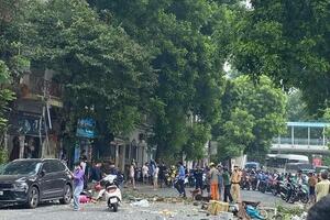 Hà Nội: Thông tin nguyên nhân ban đầu vụ nổ khiến 4 người bị thương ở Yên Phụ