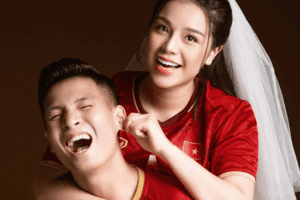 Chiêm ngưỡng nhan sắc ‘mặn mà’ của bà xã trung vệ Bùi Tiến Dũng