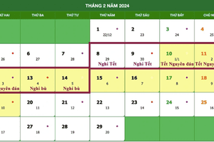 Bộ Nội vụ thống nhất phương án nghỉ Tết Nguyên đán 2024 kéo dài 7 ngày