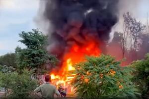 Đồng Nai: Cháy xưởng sơn, toàn bộ tài sản bị thiêu rụi