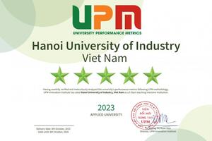 HaUI đạt chuẩn 5 sao Đại học định hướng ứng dụng theo Bảng xếp hạng UPM