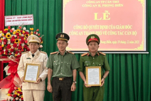 Điều động, bổ nhiệm cán bộ chủ chốt công an 3 tỉnh, thành