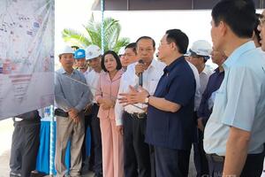 Chủ tịch Quốc hội Vương Đình Huệ kiểm tra tiến độ thi công cao tốc Biên Hòa - Vũng Tàu