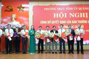 Quảng Ngãi công bố các quyết định về công tác cán bộ