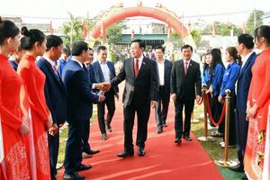 Chủ tịch Quốc hội Vương Đình Huệ dự Lễ đón nhận Huân chương Lao động hạng Ba của X.Nghi Xuân, Nghệ An