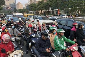 Hà Nội chật vật với ùn tắc giao thông cận Tết